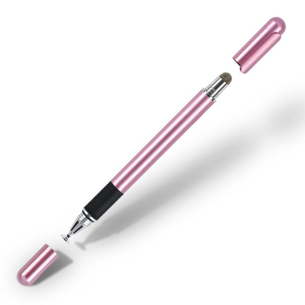 (pink) FONKEN Universal 2 in 1 Stylus Pen Multifunction Screen Touch Pen Capacitive Touch Pencil for iPad iPhone Tablet Android