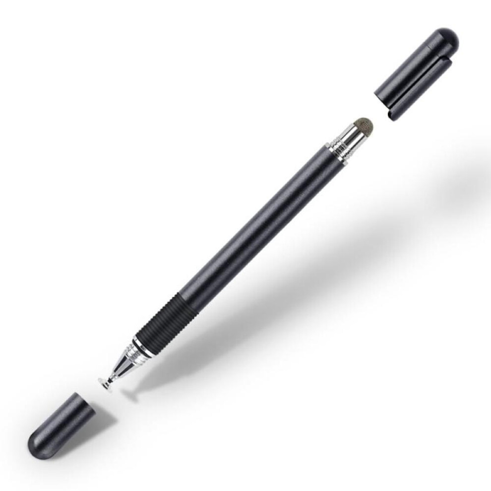 (black) FONKEN Universal 2 in 1 Stylus Pen Multifunction Screen Touch Pen Capacitive Touch Pencil for iPad iPhone Tablet Android
