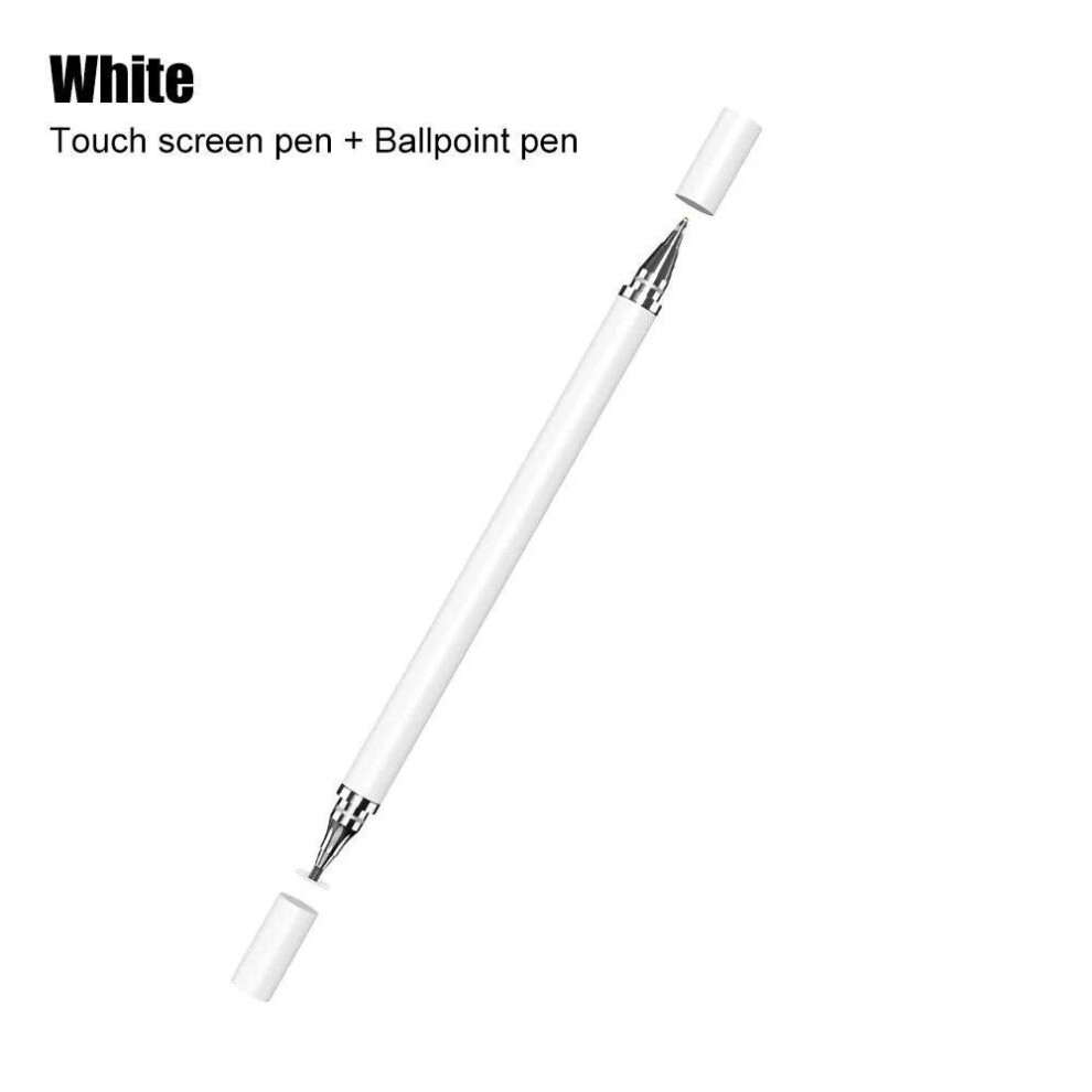 (white) 2 In 1 Stylus Pen for Mobile Phone Tablet Drawing Pen Capacitive Pencil Universal Touch Screen Pen for Pad Iphone Android Xiaomi