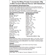 (5kg, Coffee Caramel - Stevia) Whey Protein Concentrate 80% - Grass Fed
