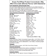 (5kg, Mint Chocolate - Stevia) Whey Protein Concentrate 80% - Grass Fed