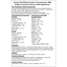 (5kg, Salted Caramel - Stevia) Whey Protein Concentrate 80% - Grass Fed