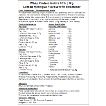 (Lemon Meringue, 5kg) Whey Protein Isolate 90%