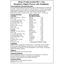 (Raspberry Ripple, 60g (2 Servings)) Whey Protein Isolate 90%