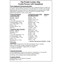 (Vanilla, 3kg) Pea Protein Isolate 80%
