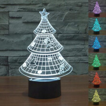 Colorful Christmas Tree 3D Night Lights Led Table Lamp Luminaria Decorative Lighting Mood Lamp New Year's Gift for Kids