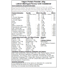 (Lemon Meringue, 1kg) Vegan Protein Powder (Pea, Hemp Protein, Inulin & Vitamin B)