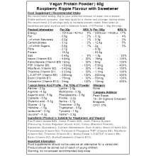 (Raspberry Ripple, 1kg) Vegan Protein Powder (Pea, Hemp Protein, Inulin & Vitamin B)