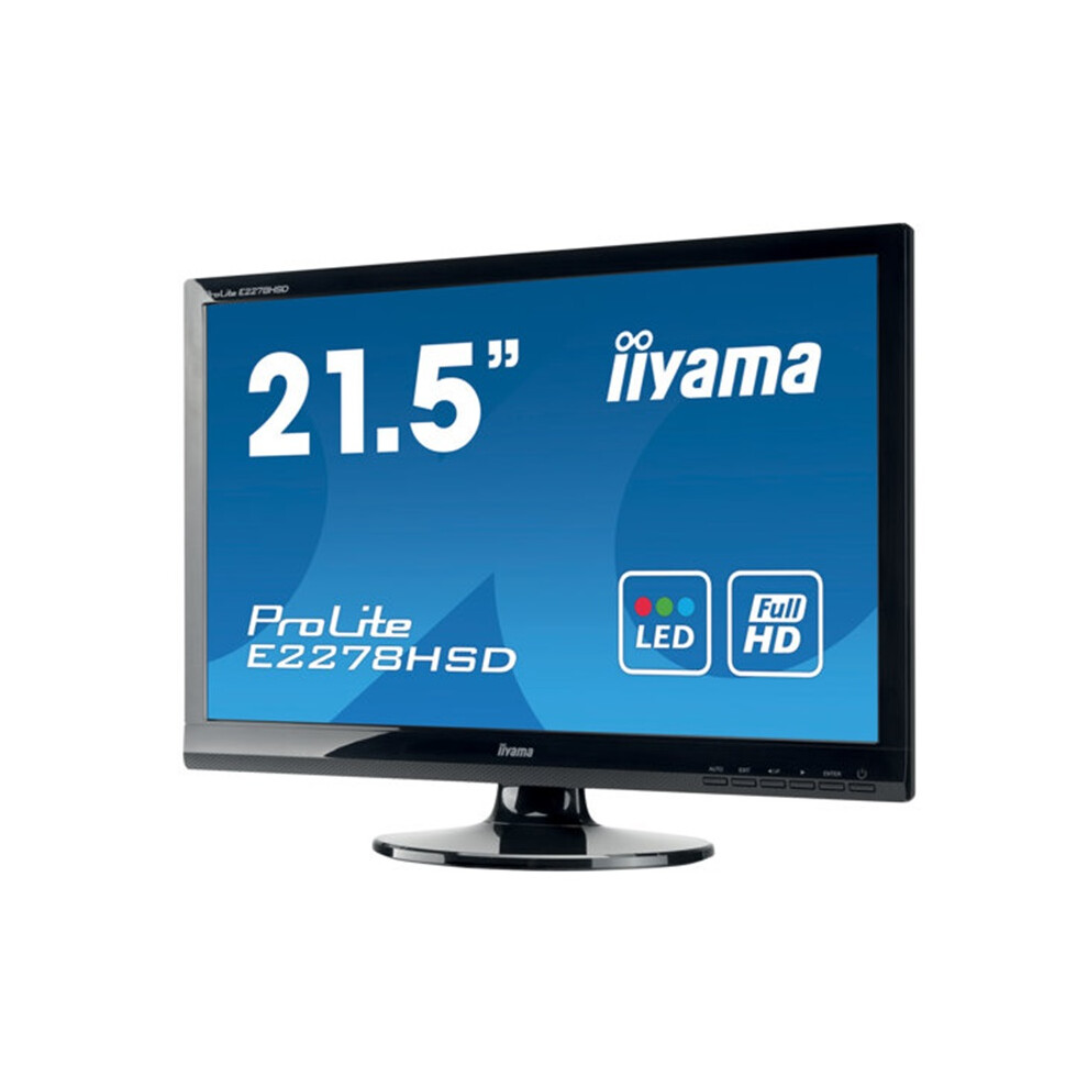 iiyama ProLite E2278HSD-1 21.5" Full HD LED Backlit LCD Monitor 55Hz 5ms Black