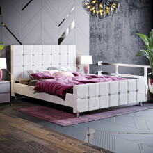 (Light Grey Velvet, King Size) Valentina Velvet Upholstered Fabric Bed Frame UKFR