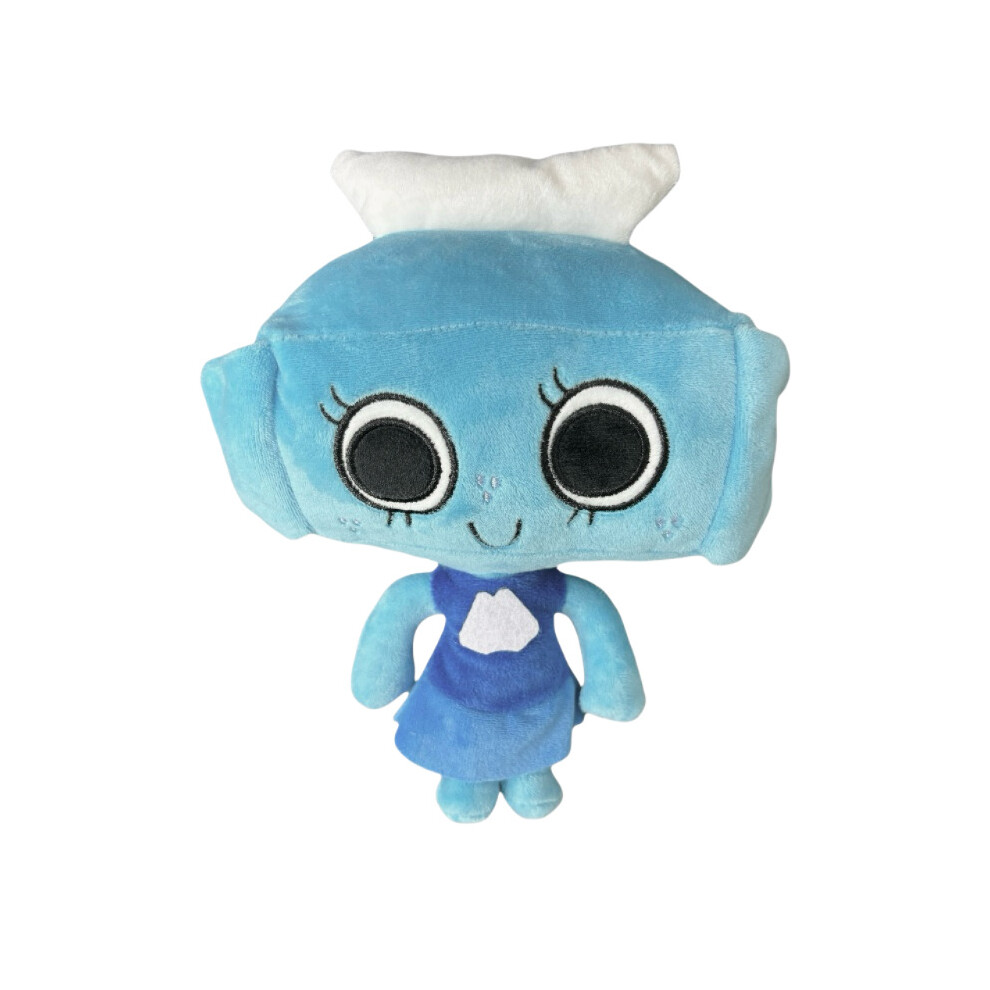Bonxaif ( Square Headed Doll 28Cm) Dandy's World Plush Horror Games Plushies Toy For Kids Soft Stuffed Animal Pillow Doll Gift Blue