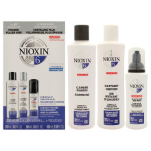 System 6 Kit von Nioxin für Unisex – 3-tlg. 1 0,1 oz Shampoo, 10,1 oz Conditioner, 3,38 oz Kur