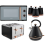 Tower Tower Cavaletto Black Kettle 4 Slice Toaster Microwave & Canisters Set 1