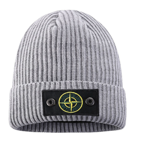 Stone Island Hat Warm Thick Beanie Hat with Cuff Knitted Stretch Beanie Hat pessimistic