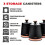 Tower Tower Cavaletto Black Kettle 4 Slice Toaster Microwave & Canisters Set 3