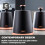Tower Tower Cavaletto Black Kettle 4 Slice Toaster Microwave & Canisters Set 4