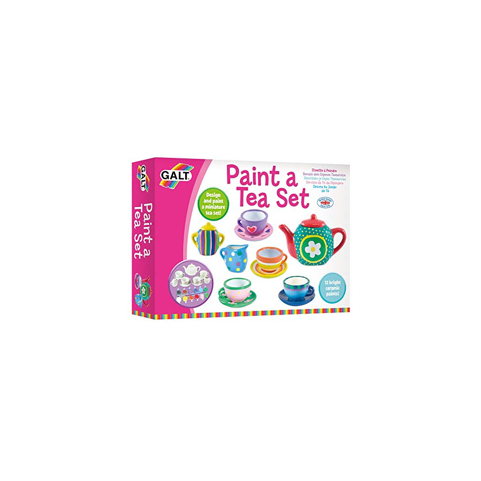 Galt Toys, Paint a Tea Set, Kids' Craft Kits, Ages 5 Years Plus