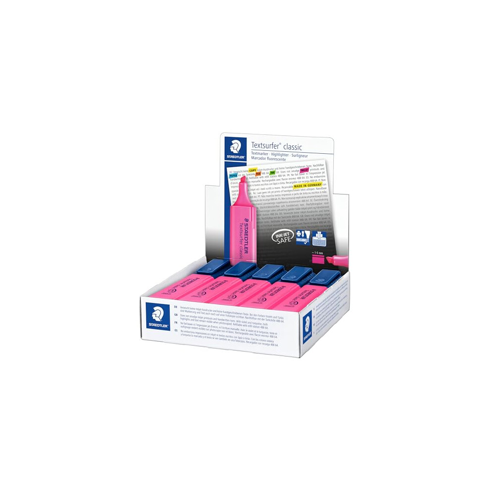 Staedtler 364-23 Textsurfer Classic Highlighter - Pink (Box Of 10)