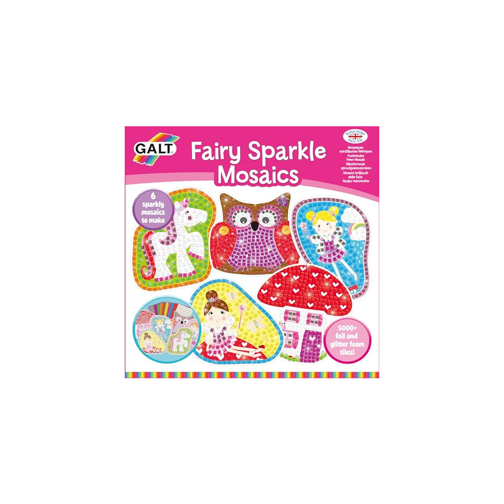 Galt Toys, Fairy Sparkle Mosaics, Kids' Craft Kits, Ages 5 Years Plus