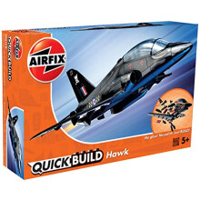 Airfix QUICKBUILD BAE Hawk Aircraft Model Kit - Construction Toys for 6+ Year Old Boys - Airplane Starter Kit for Kids - Easy Build Model with No Glue