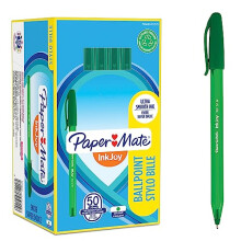 Paper Mate InkJoy 100ST Ballpoint Pens | Medium Point (1.0 mm) | Green | 50 Count