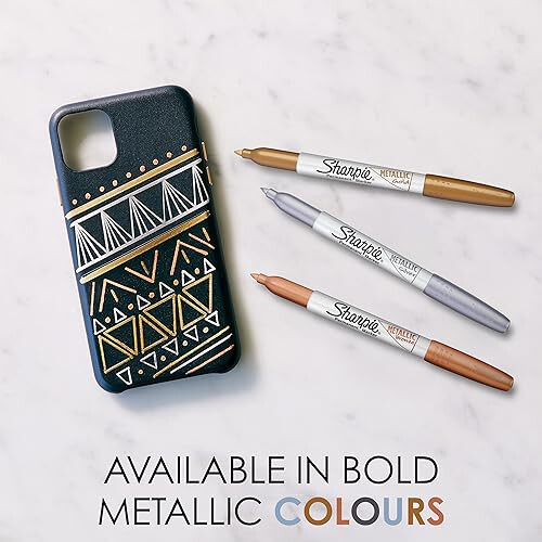 Sharpie Sharpie Metallic Permanent Markers | Fine Point | Silver | 12 Count 1