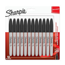 Sharpie Permanent Markers | Fine Point | Black | 12 Count
