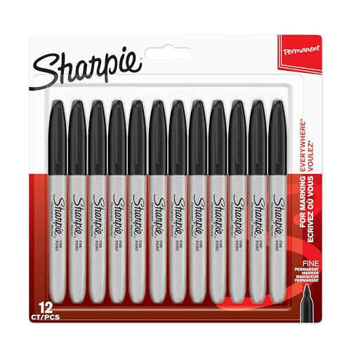 Sharpie Sharpie Permanent Markers | Fine Point | Black | 12 Count