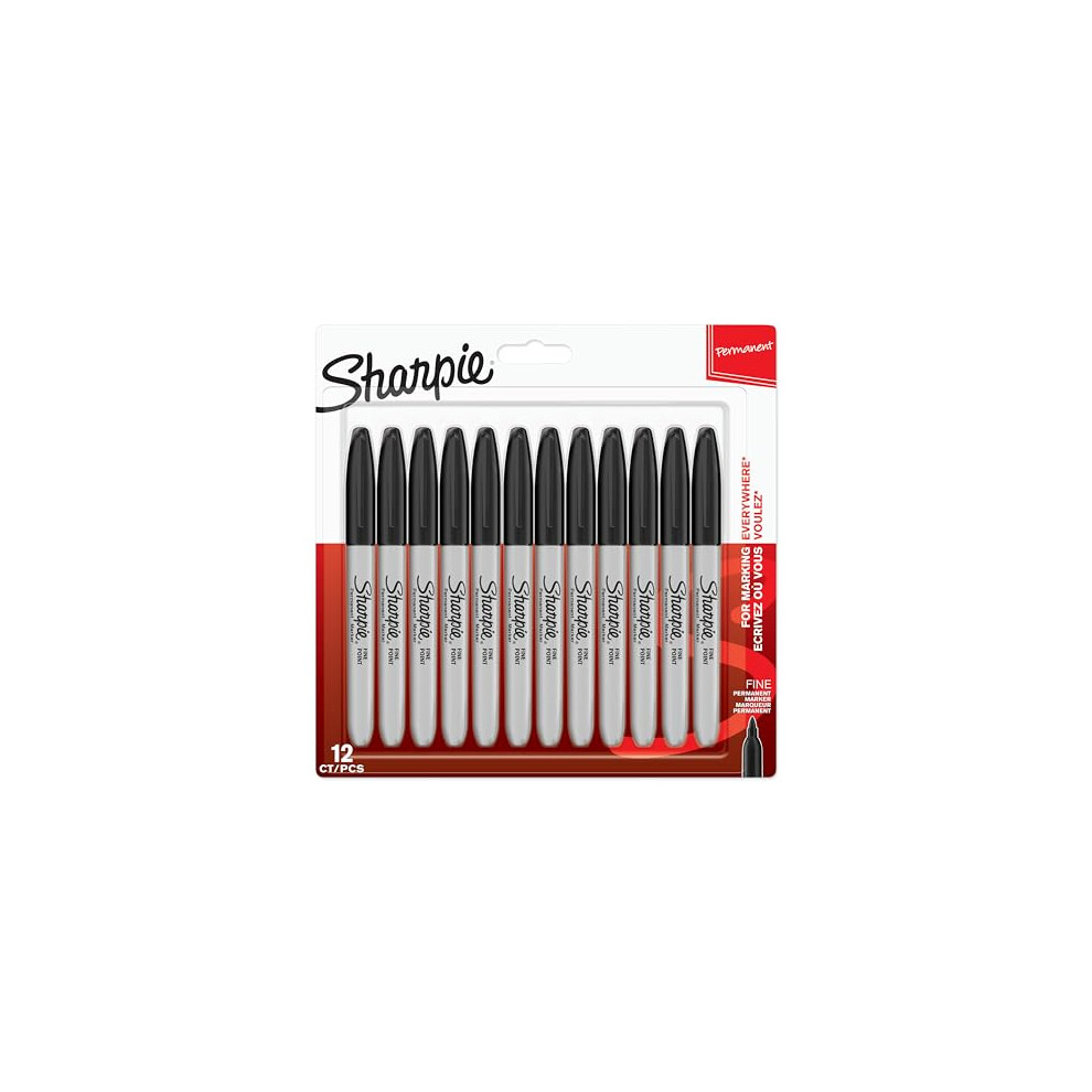 Sharpie Permanent Markers | Fine Point | | 12 Count Black