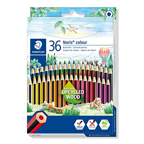 Staedtler STAEDTLER 185 CD36 Noris Colour Pencil - 36 Assorted Colours (Pack of 36 Pencils)