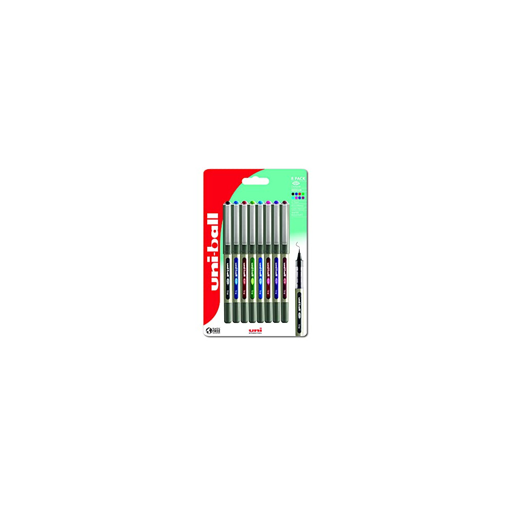Uni-Ball Ub-157 Eye Rollerball Pens. Premium Fine 0.7Mm Ballpoint Tip For Super Smooth Handwriting, Drawing, Art, Crafts And Colouring. Fade And Water