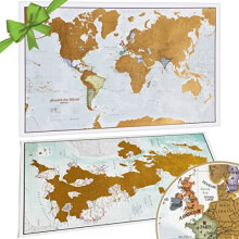 Scratch The World? Travel Map - Scratch Off World Map Poster + Bonus UK Scratch - Maps International - 50 Years + of map Making - Most Detailed Map