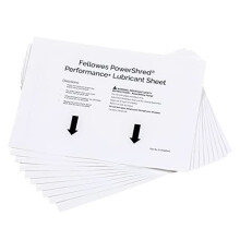 Fellowes 10 Paper Shredder Oil Lubricant Sheets ? Powershred Performance+ Easy to Use Shredder Oil Sheets - White