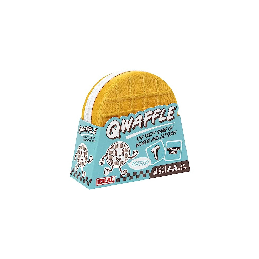 Ideal | Qwaffle: The tasty game of words and letters | Family Word Games | 2+ Players | Ages 8+