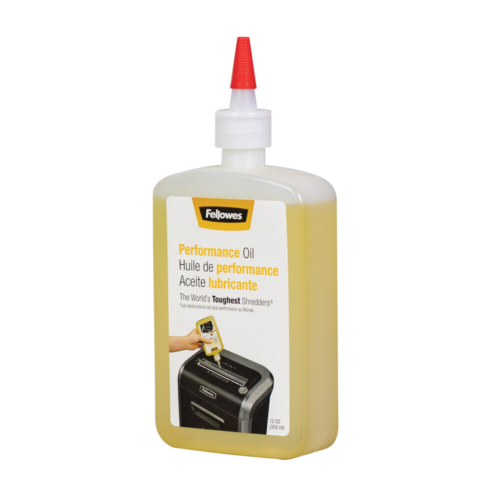 Fellowes Shredder Oil for Micro Cut and Cross Cut Paper Shredders, 355ml - Shredder Oil Lubricant