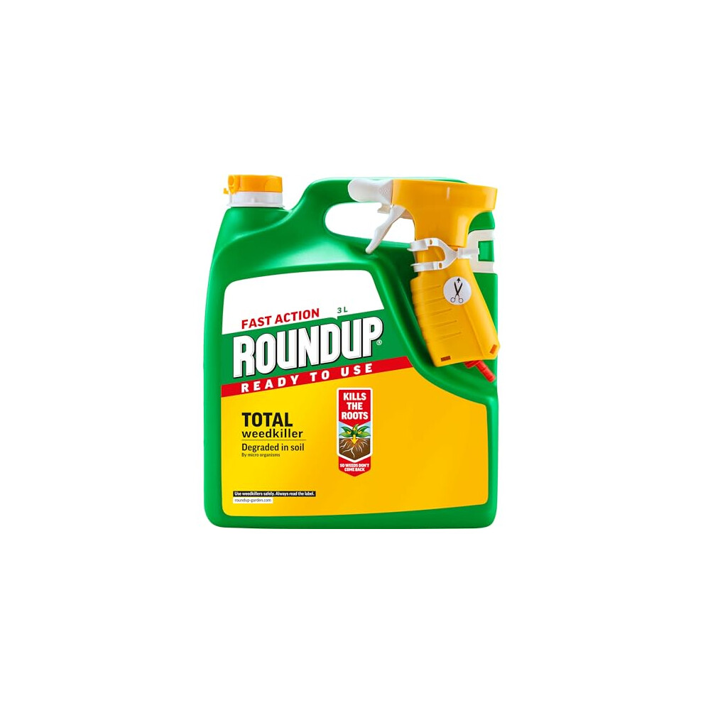 Roundup Fast Action Weedkiller, Ready to Use, Manual Spray, 3 Litre