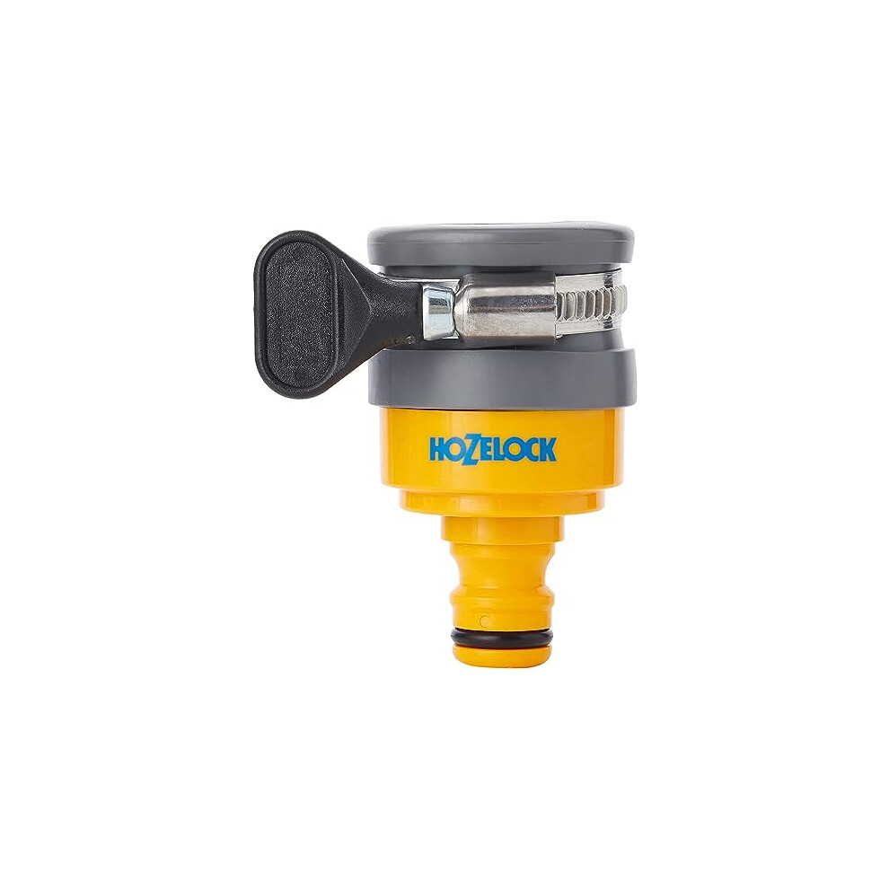 HOZELOCK - Indoor Tap Connector Round ? 20mm -24mm : For Modern Threadless Kitchen Taps, Adjustable Stainless Steel Collar, Easy and Tight Connection,