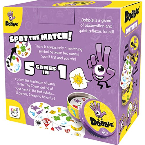 Asmodee Asmodee | Dobble | Card Game | Ages 6+ | 2-8 Players | 15 Minutes Playing Time 2