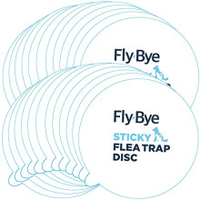 Fly-Bye Flea Trap Sticky Discs - Flea Traps for Home - Non-toxic, Unlike Some Flea Spray for the Home or Flea Bombs for the Home, Clear, 24 x Flea