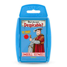 Top Trumps Horrible Histories Specials Card Game, play with history?s most despicable from King Henry VIII, Cleopatra VII and Alexander the Great,
