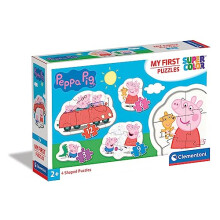 Clementoni 20829, Peppa Pig My First Puzzles for Toddlers - 3+6+9+12 Pieces, Ages 2 Years Plus