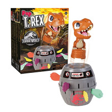 TOMY Pop Up Trex Classic Children's Action Game, Family & Preschool Kids Game, Jurassic World Games, Action Game for Children 4, 5, 6, 7, 8 Year Old