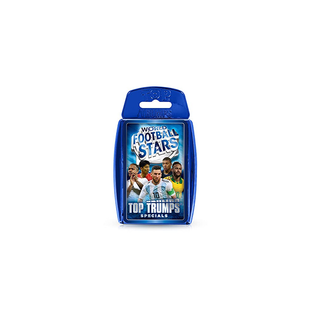 Top Trumps World Football Stars Specials Card Game, Play with Lionel Messi, Neymar, Cristiano Ronaldo and Harry Kane, Educational card game, Gifts and