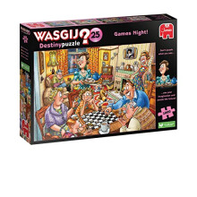 Jumbo, Wasgij, Destiny 25 - Games Night, Jigsaw Puzzles for Adults, 1000 piece
