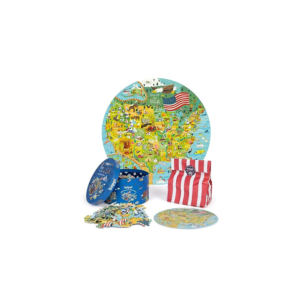 USA State Map Jigsaw Puzzles - 150 Piece Map of The USA Puzzle for Kids from 100% Recycled Card - Puzzle of USA Map for Kids Learning Resources - for