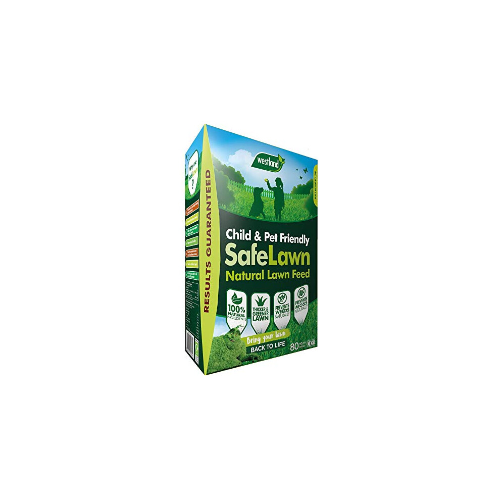 Westland 20400352 SafeLawn Child and Pet Friendly Natural Lawn Feed 80 m2, Green, 2.8 kg