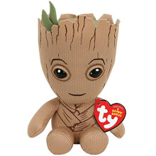 TY Marvel Avengers Groot Regular, Licensed Squishy Beanie Baby Soft Plush Toys, Collectible Cuddly Stuffed Teddy