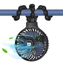 welodorir Pram Fan, Stroller Fan Portable Handheld Personal Baby Car Seat Mini Small USB Desk Clip On Fan with Flexible Tripod for Crib Office