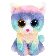 TTy Beanie Baby Soft Toy Multicoloured, ty36250 Heather the Cat 15cm