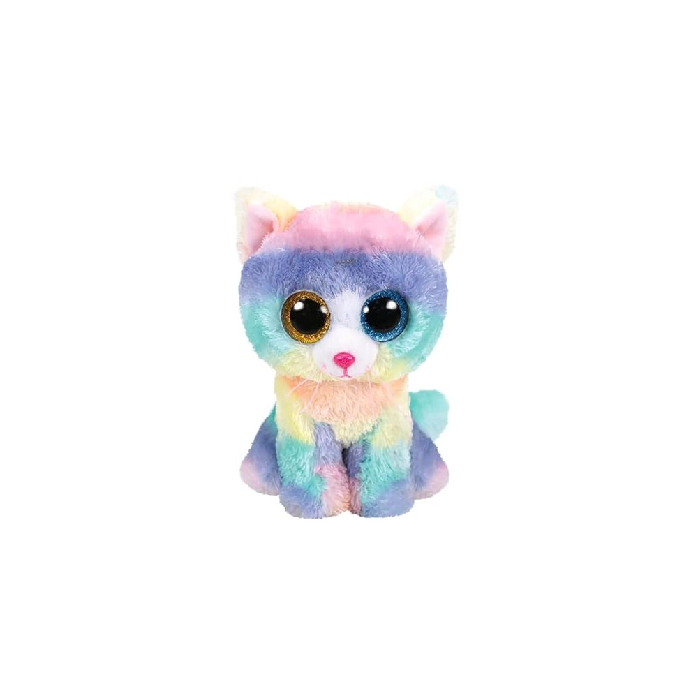 TTy Beanie Baby Soft Toy Multicoloured, ty36250 Heather the Cat 15cm